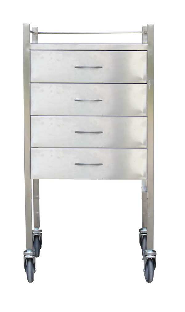 Medical Stainless Steel Trolley - 4 Drawer image 0